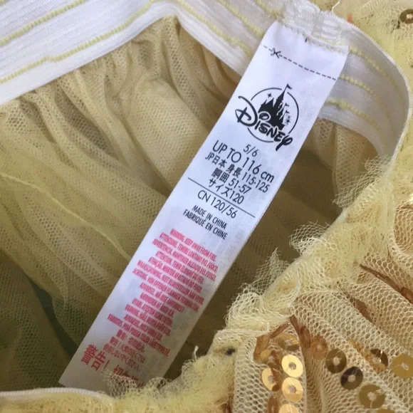 Disney tutu gold sequins size 5/6 - Picture 3 of 5